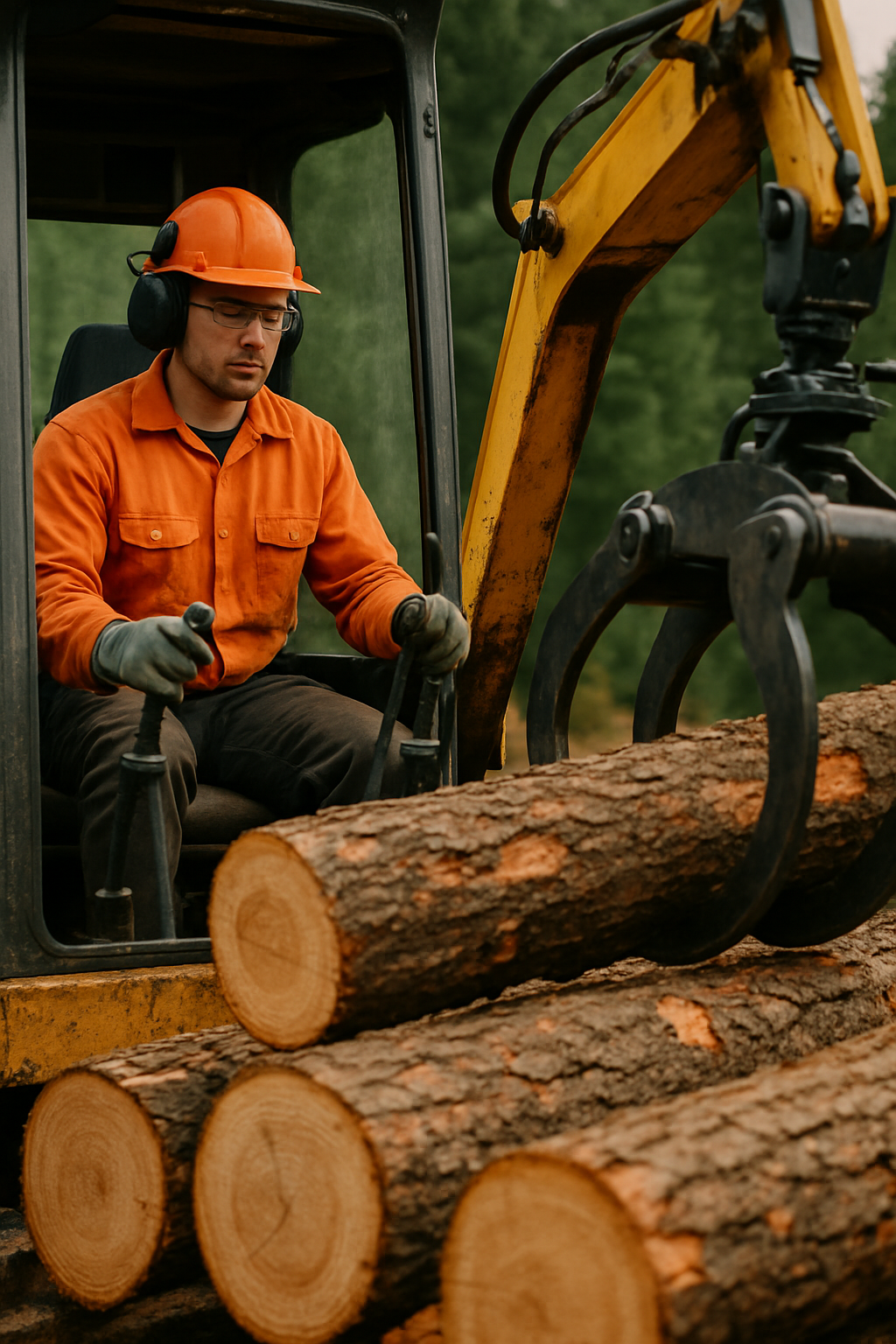 Operator wearing full PPE