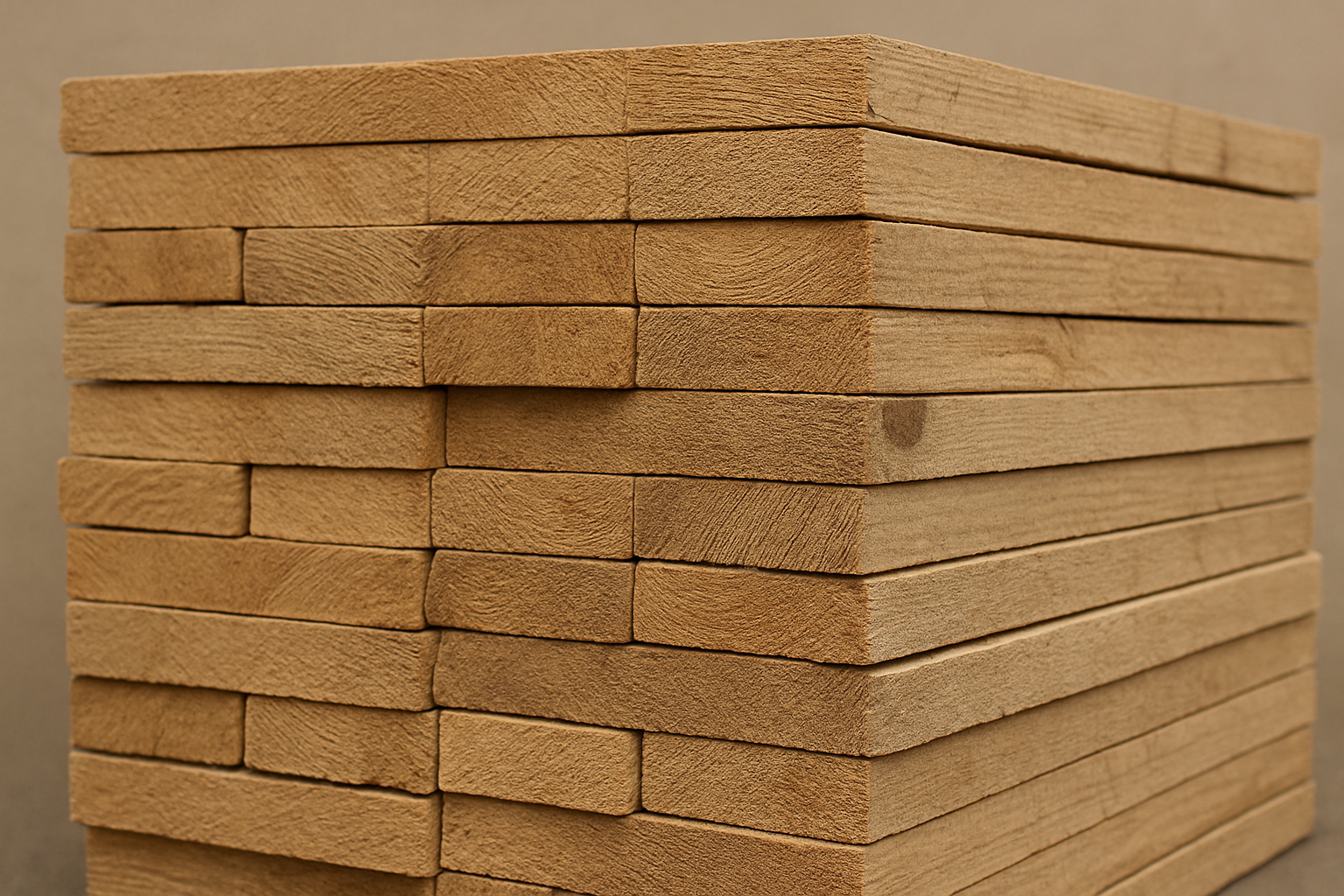 Stack of box lumber