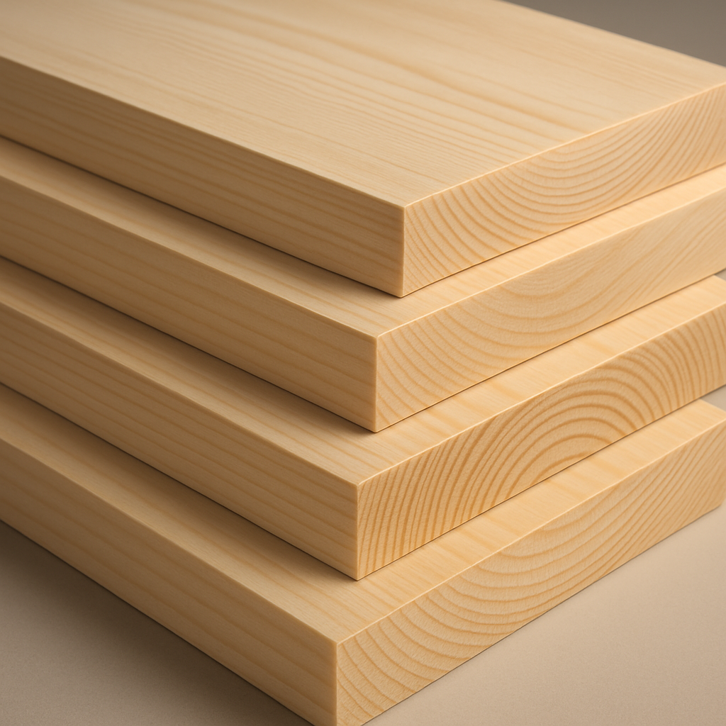 Surfaced lumber from the planing mill